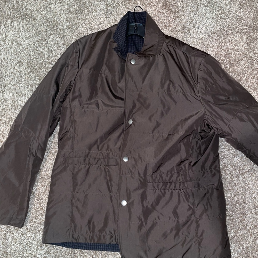 Canali Reversible Jacket. Brown Polyester On One … - image 4